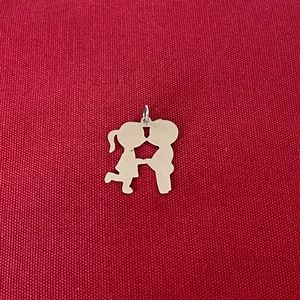 VTG I J.M. Fisher I First Kiss Sterling Silhouette Charm Pendant
